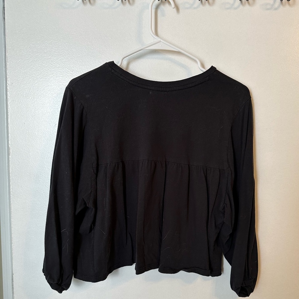 Urban Outfitters Black Babydoll Top - Picture 2 of 3